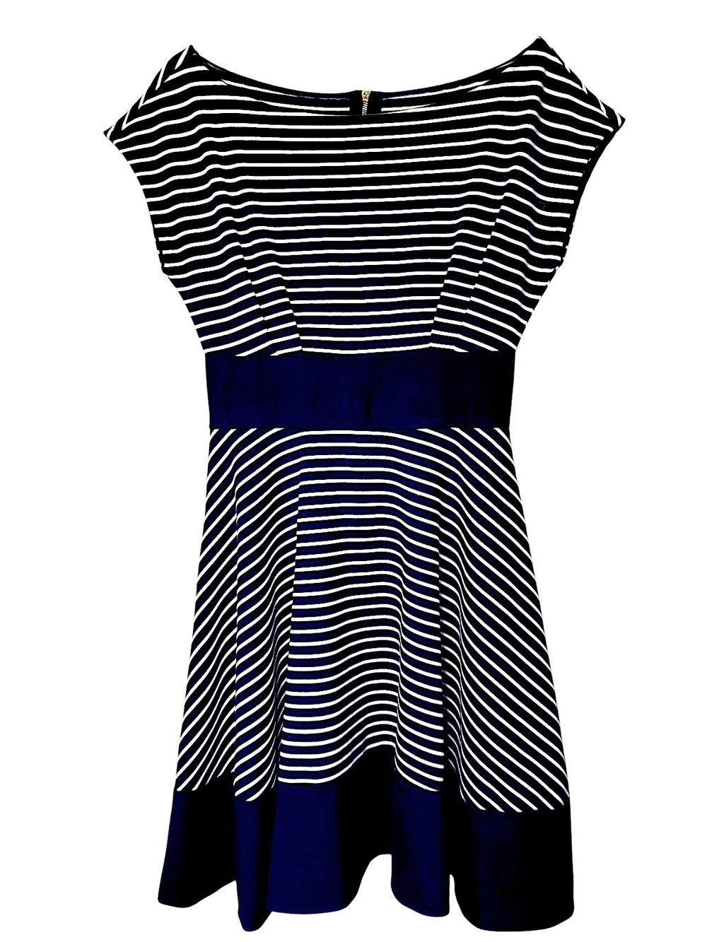 kate spade Navy and White Striped Top with Yellow Logo - Picture 3 of 5